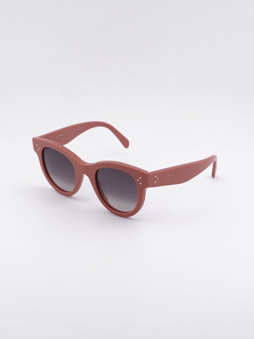 Celine CL4003IN 72F Sunglasses Pink Round Frame, Brown Lenses